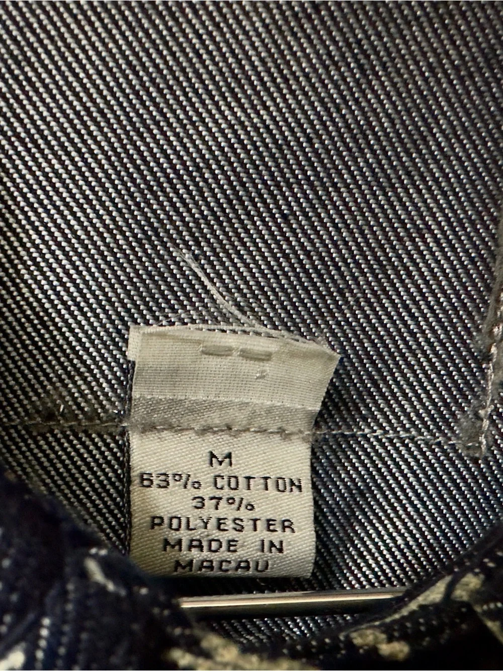 GUESS | NWOT Vintage Y2K Navy Blue Monogram G Logo-Print Cropped Denim Jacket (M